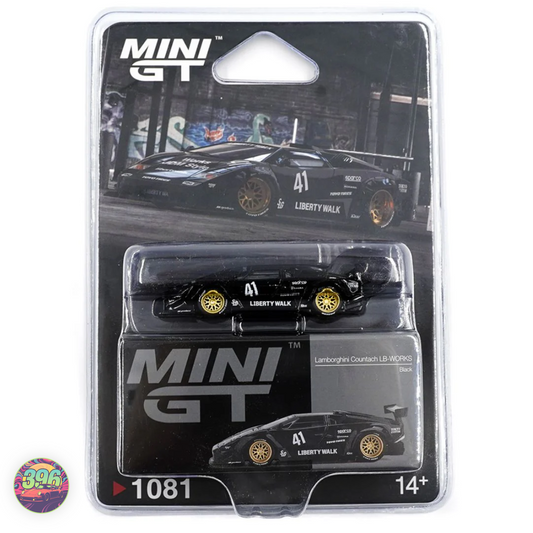 [BLISTER] Lamborghini LBWK Countach in Black with Gold Accents - 1:64 Diecast Model