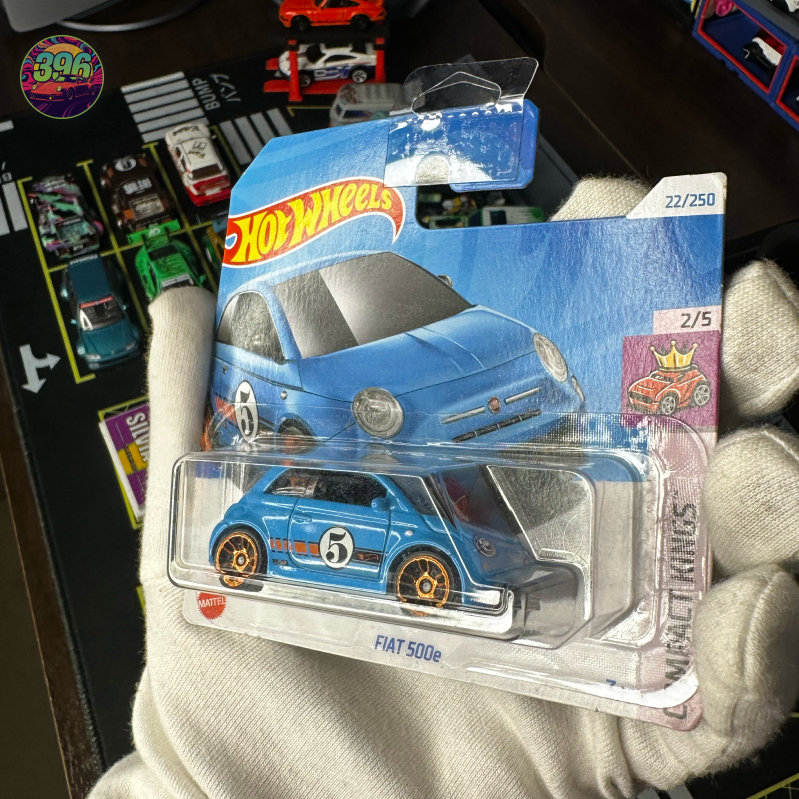🔥 Hot Wheels Mainline: Fiat 500e [Blue] - 1/64 Diecast Car