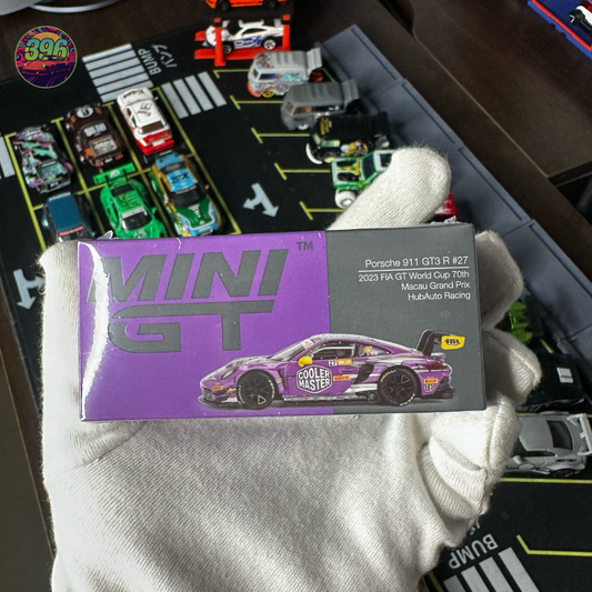 🔥 MiniGT: Porsche 911 GT3 R #27 HubAuto Racing 2023 FIA GT World Cup 70th Macau Grand Prix - 1/64 Diecast Car