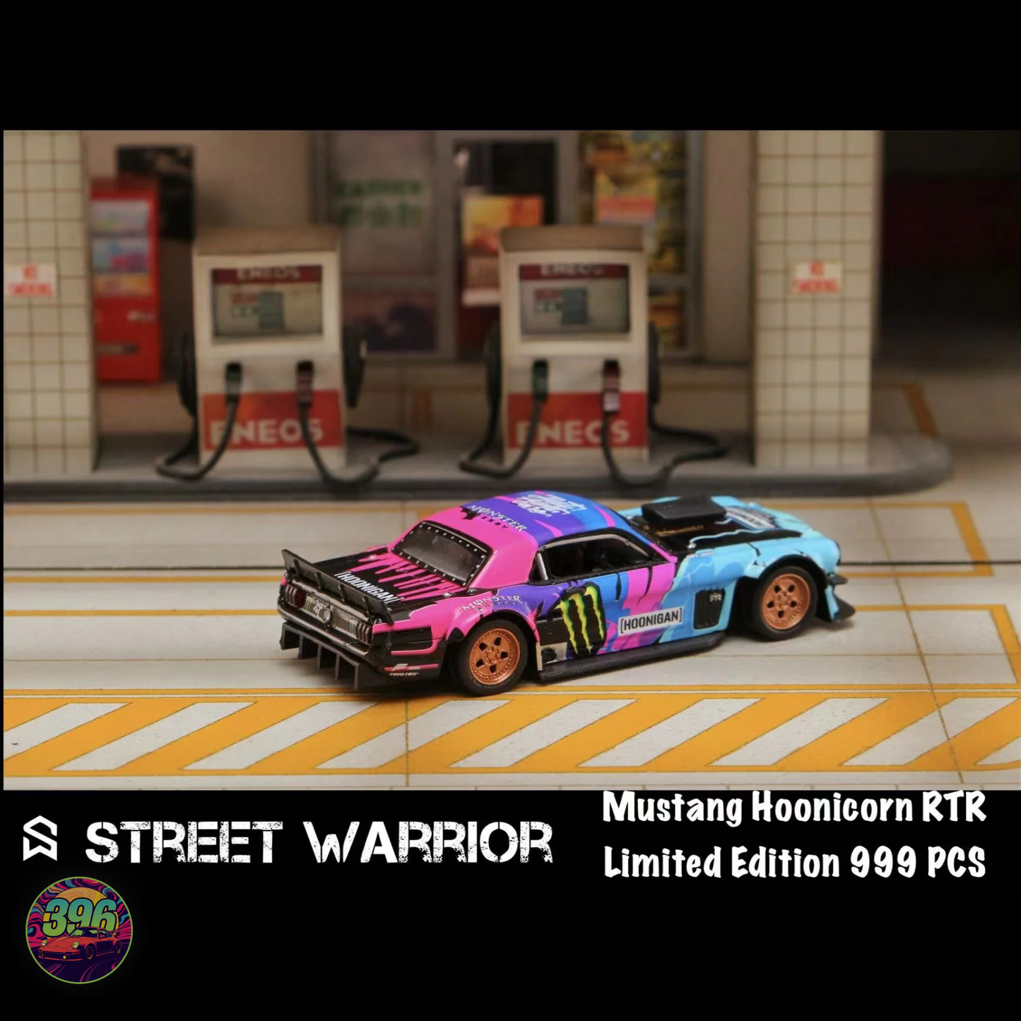Street Warrior Mustang Hoonicorn RTR [Pink] 1:64 Diecast Model