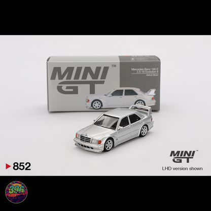 [BLISTER] Mercedes-Benz 190E 2.5-16 Evolution II in Astral Silver – 1:64 Diecast Model
