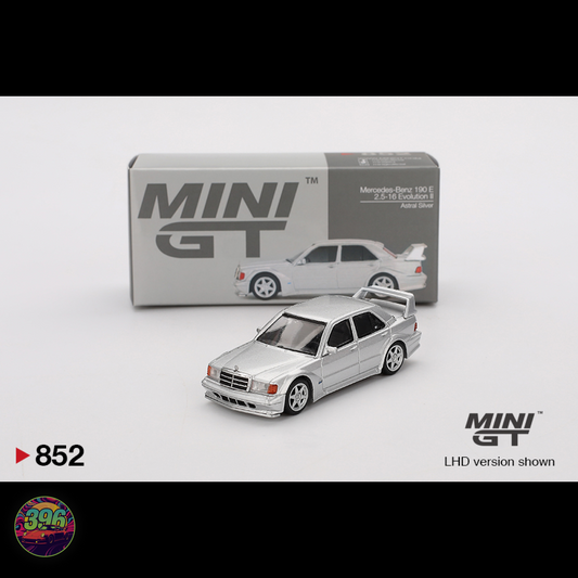 [BLISTER] Mercedes-Benz 190E 2.5-16 Evolution II in Astral Silver – 1:64 Diecast Model