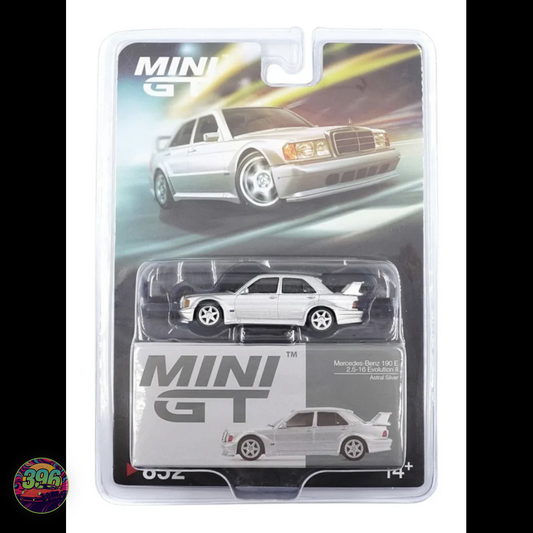 [BLISTER] Mercedes-Benz 190E 2.5-16 Evolution II in Astral Silver – 1:64 Diecast Model