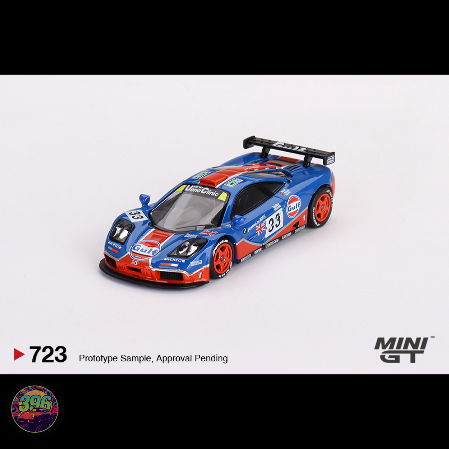 [BLISTER] McLaren F1 GTR #33 Gulf Livery 1996 Le Mans 24 Hrs – 1:64 Mini GT Diecast Model #723