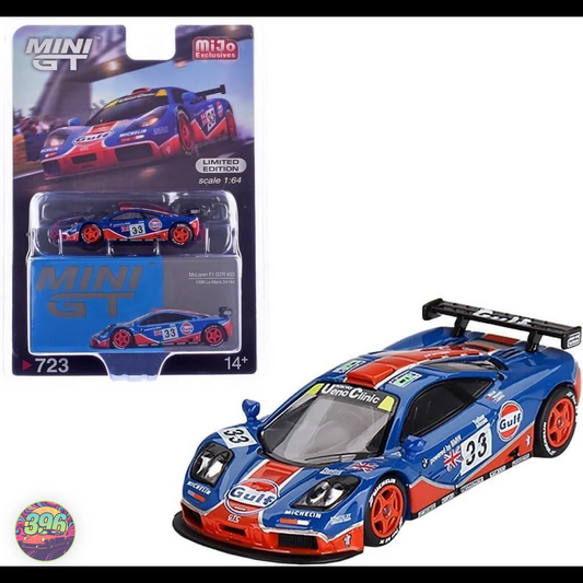 [BLISTER] McLaren F1 GTR #33 Gulf Livery 1996 Le Mans 24 Hrs – 1:64 Mini GT Diecast Model #723