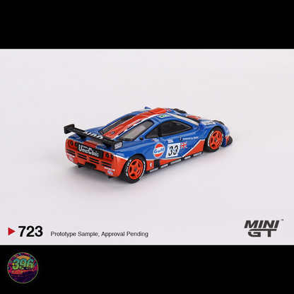 [BLISTER] McLaren F1 GTR #33 Gulf Livery 1996 Le Mans 24 Hrs – 1:64 Mini GT Diecast Model #723