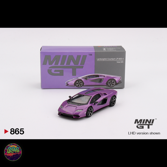 [BLISTER] Lamborghini Countach in Viola 30th Anniversary – 1:64 Mini GT Diecast Model #865