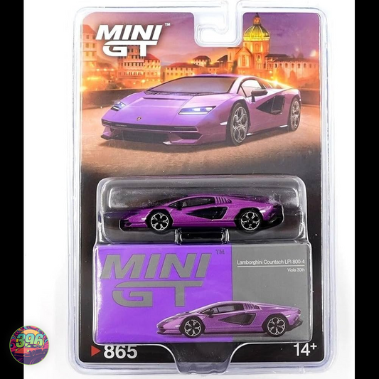 [BLISTER] Lamborghini Countach in Viola 30th Anniversary – 1:64 Mini GT Diecast Model #865