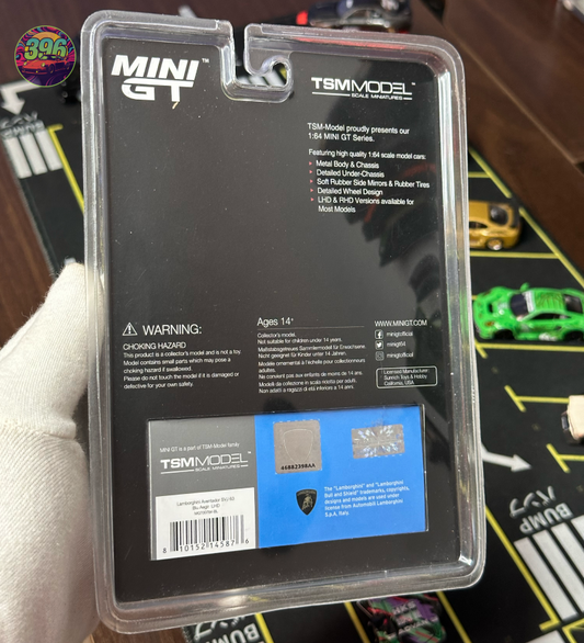 Mini GT Lamborghini Aventador SVJ 63 Blu Aegir 1:64 Diecast - Blister
