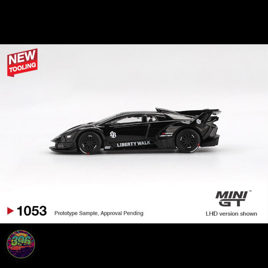 [BLISTER] LB-Silhouette WORKS Lamborghini Murciélago GT EVO Black – 1:64 Mini GT Diecast Model #1053