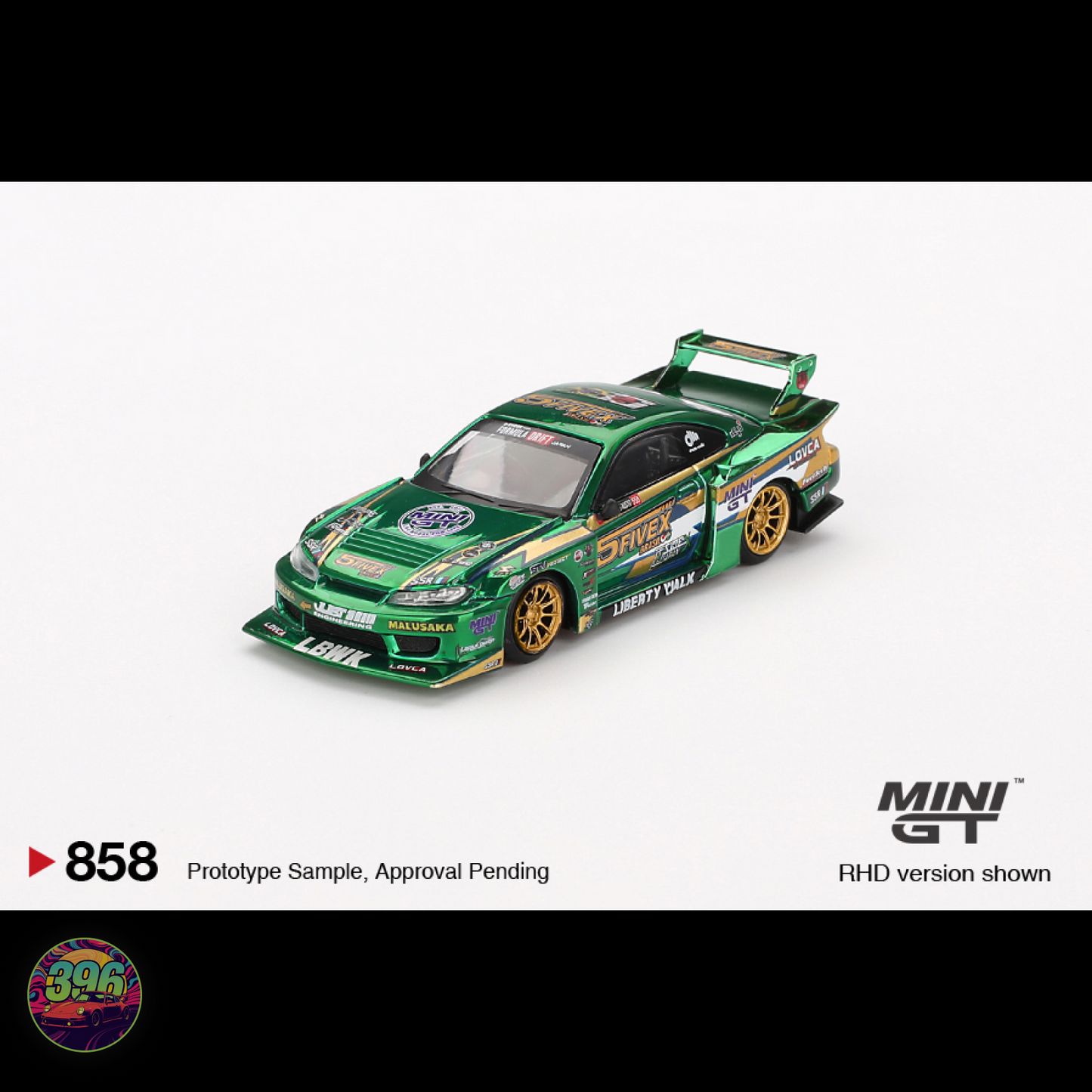 [BLISTER] Nissan Silvia S15 LB-Super Silhouette LBWK 2024 Fausto Racing – 1:64 Mini GT Diecast Model #858