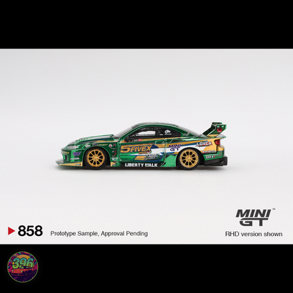 [BLISTER] Nissan Silvia S15 LB-Super Silhouette LBWK 2024 Fausto Racing – 1:64 Mini GT Diecast Model #858