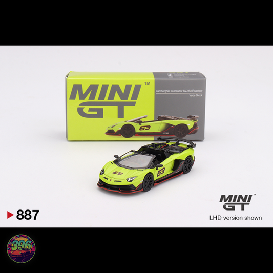[BLISTER] Lamborghini Aventador SVJ 63 Roadster Verde Shock – 1:64 Mini GT Diecast Model #667