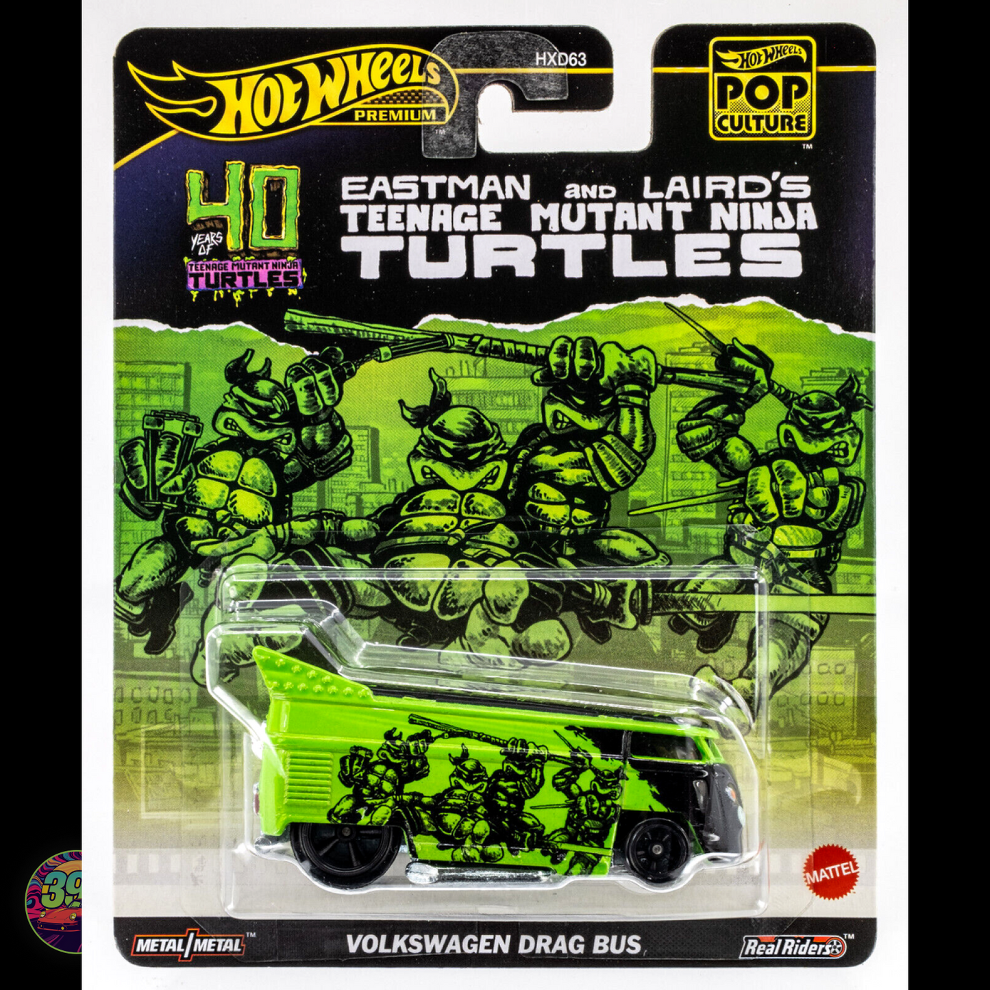 Volkswagen Drag Bus TMNT Teenage Mutant Ninja Turtles 40th Anniversary – Hot Wheels Premium Pop Culture 1:64 Diecast