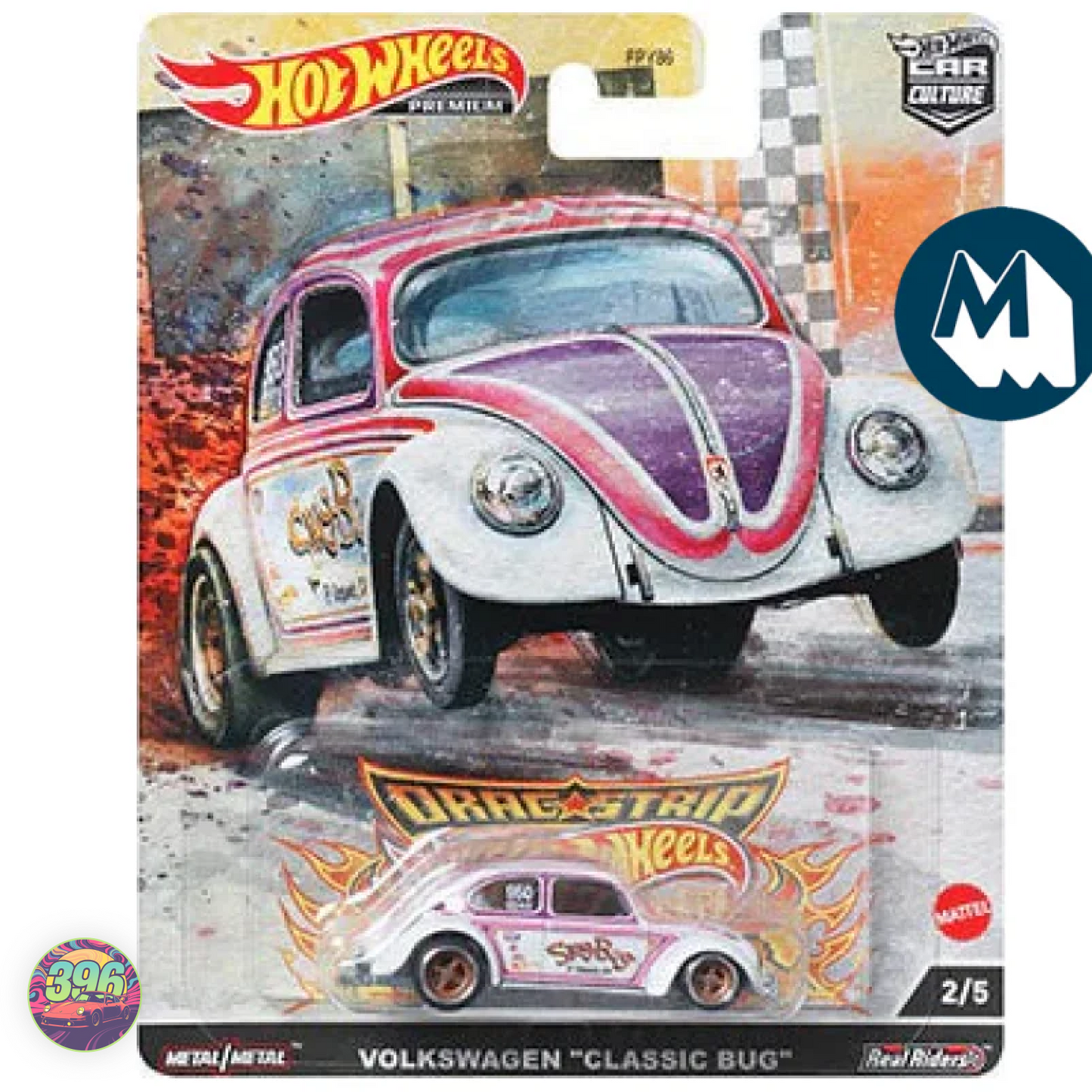 Volkswagen Classic Bug Drag Racer – Hot Wheels Premium Car Culture Drag Strip Demons 1:64 Diecast (2/5)