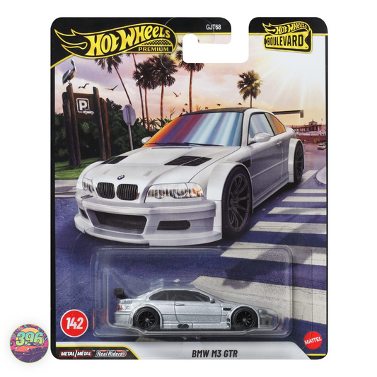 BMW M3 GTR Silver – Hot Wheels Premium Boulevard 1:64 Diecast #142