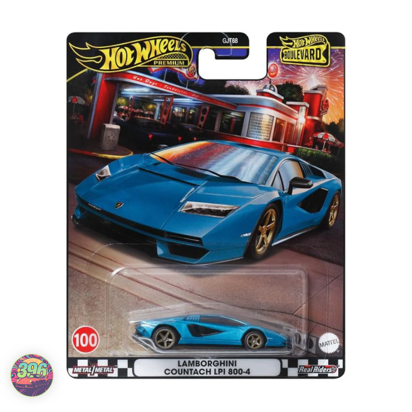 Lamborghini Countach LPi 800-4 Blu Sideris Blue – Hot Wheels Premium Boulevard 1:64 Diecast #100