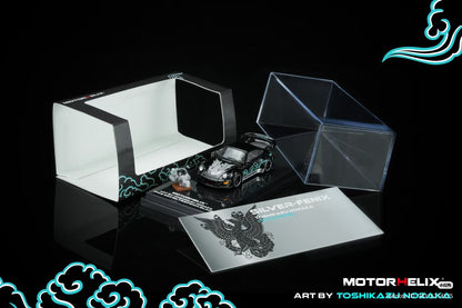 [PRE ORDER] MotorHelix - RWB Porsche 964 Silver-Fenix Black Art by Toshikazu Nozaka – 1:64 MotorHelix Diecast Model