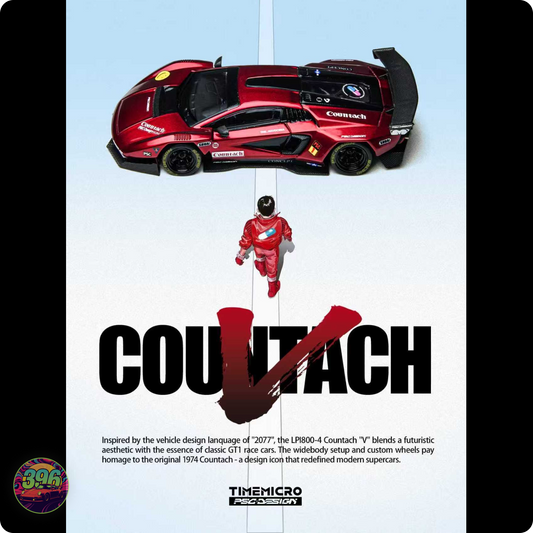 TimeMicro x PSC Design - Lamborghini Countach in Metallic Red – 1:64 Time Micro x PSC Design Diecast Model