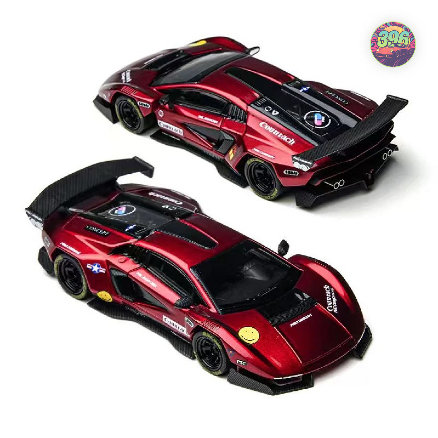 TimeMicro x PSC Design - Lamborghini Countach in Metallic Red – 1:64 Time Micro x PSC Design Diecast Model