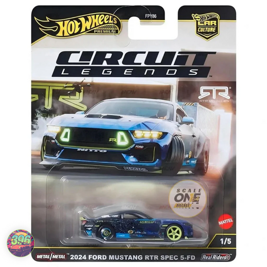 2024 Ford Mustang RTR Spec 5-FD Blue Formula Drift – Hot Wheels Premium Car Culture Circuit Legends 1:64 Diecast (1/5)