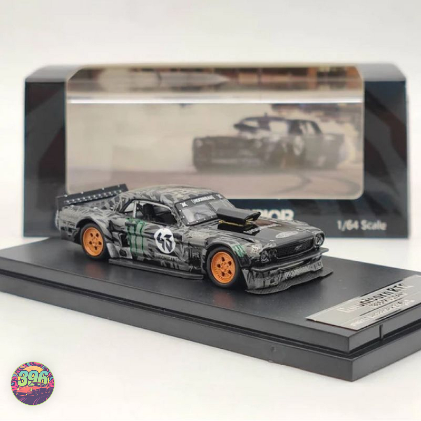 SM Street Weapon 1965 Mustang Hoonicorn RTR [Black]  1:64 Diecast Model