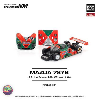 Pop Race - Mazda 787B 1991 Le Mans 24h Winner with Opening Hood & Engine Bay – 1:64  Diecast Model PR640301