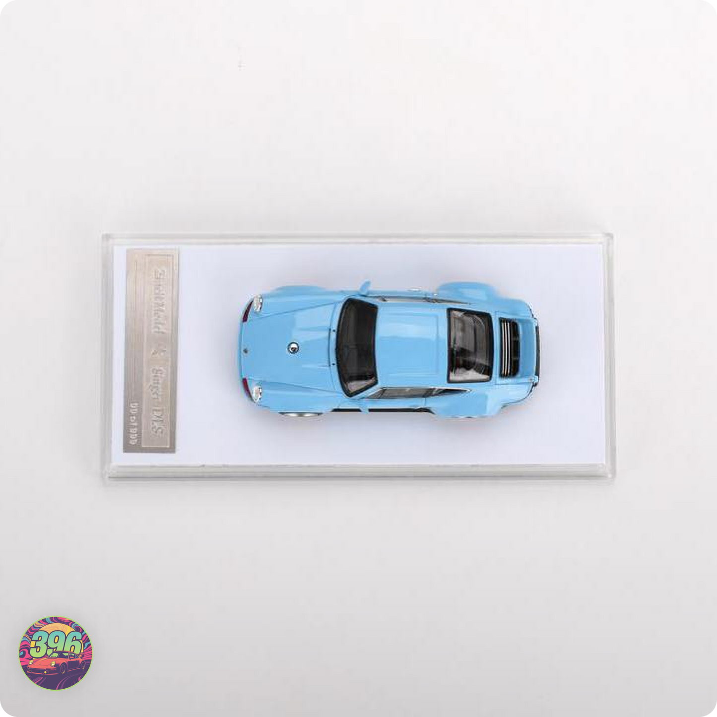 Zincit Model  – Singer Porsche 911 in Gulf Blue & Orange Accents - Premium 1:64 Display Model