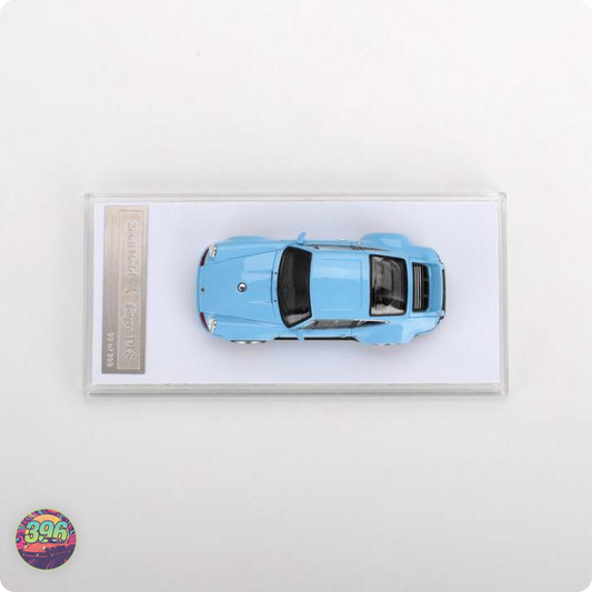 Zincit Model  – Singer Porsche 911 in Gulf Blue & Orange Accents - Premium 1:64 Display Model