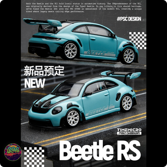 [PRE ORDER] TimeMicro VW Beetle  PSC Design in Teal – 1:64  Diecast Model
