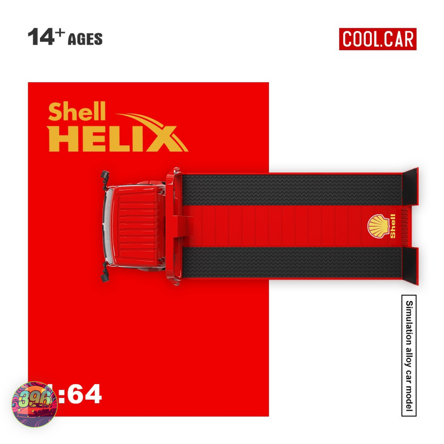 [PRE-ORDER] Cool Car - Shell Helix V-Power Flatbed Race Transporter Truck – 1:64 Cool.Car Diecast Model