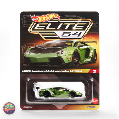 [PRE ORDER] Elite64 - LBWK Lamborghini Aventador LP 700-4 Green LB Performance – 1:64 Hot Wheels Elite 64 Diecast Model #21