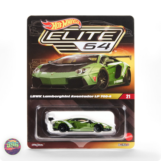 [PRE ORDER] Elite64 - LBWK Lamborghini Aventador LP 700-4 Green LB Performance – 1:64 Hot Wheels Elite 64 Diecast Model #21