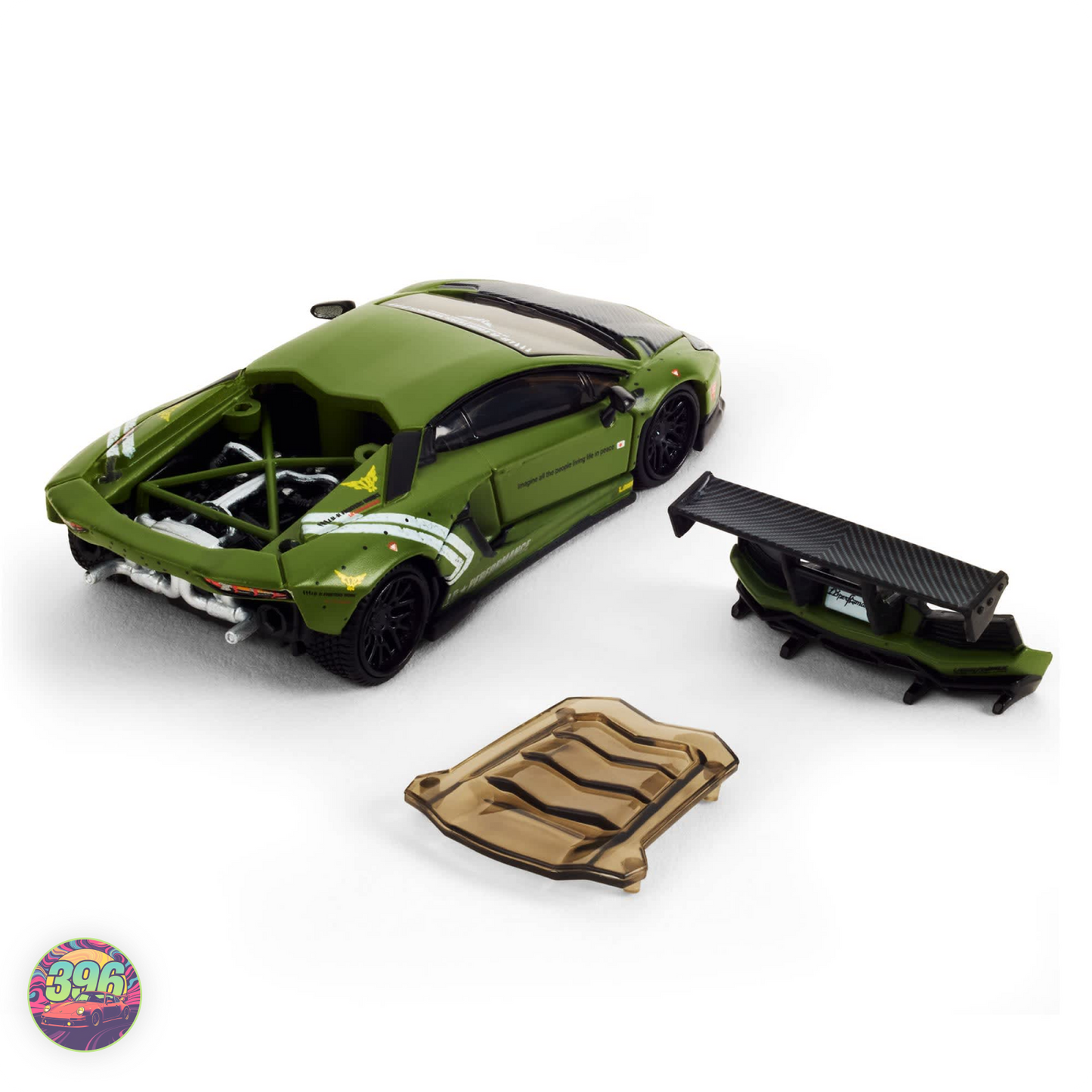 [PRE ORDER] Elite64 - LBWK Lamborghini Aventador LP 700-4 Green LB Performance – 1:64 Hot Wheels Elite 64 Diecast Model #21