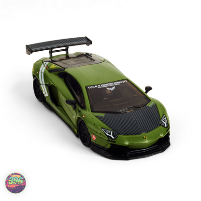 [PRE ORDER] Elite64 - LBWK Lamborghini Aventador LP 700-4 Green LB Performance – 1:64 Hot Wheels Elite 64 Diecast Model #21