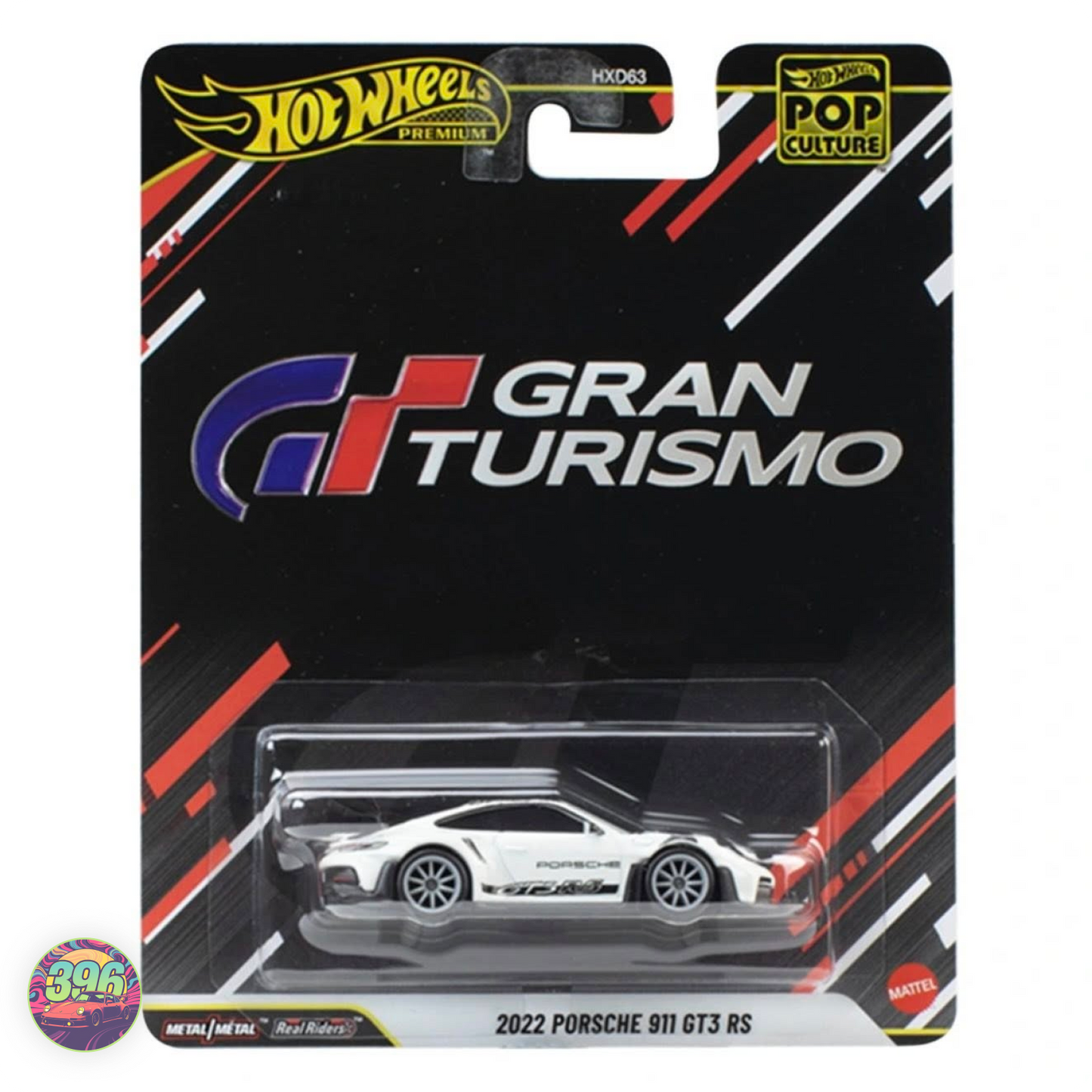 [COMBO] Porsche 911 GT3 RS Gran Turismo White + '84 Corvette MTV – Hot Wheels Premium Pop Culture 1:64 Diecast