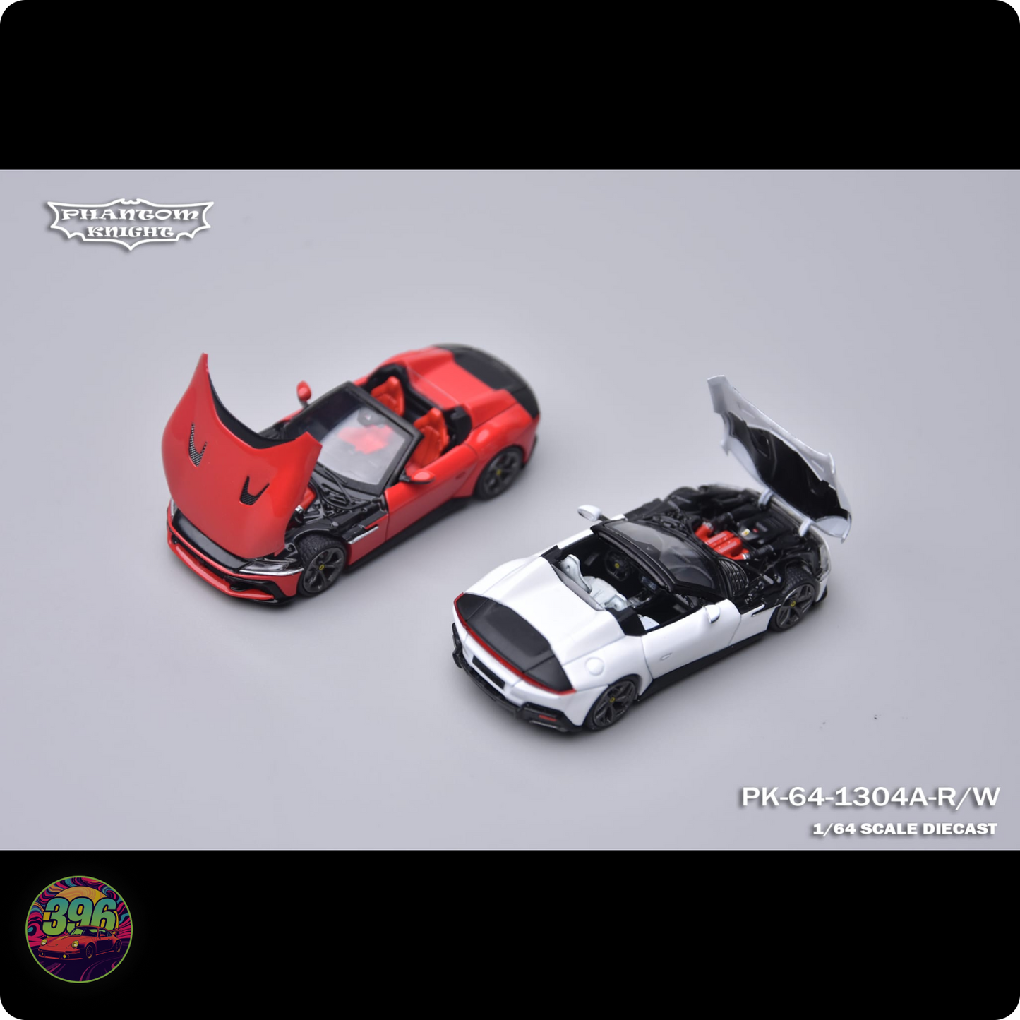 [PRE-ORDER] Phantom Knight - Ferrari 12 Cilindri Spider with Opening Hood in Red  – 1:64 Phantom Knight Diecast Model PK-64-1304A