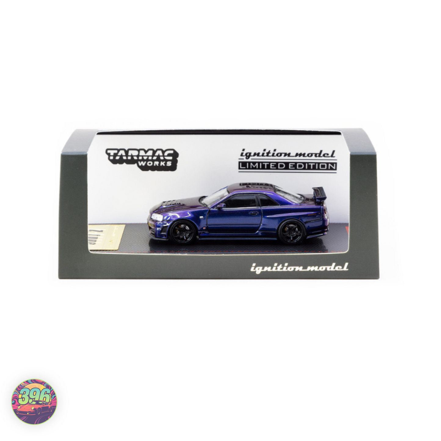 Ignition Model x Tarmac Works - Nissan Skyline GT-R R34 in Midnight Purple – 1:64 Limited Edition Diecast