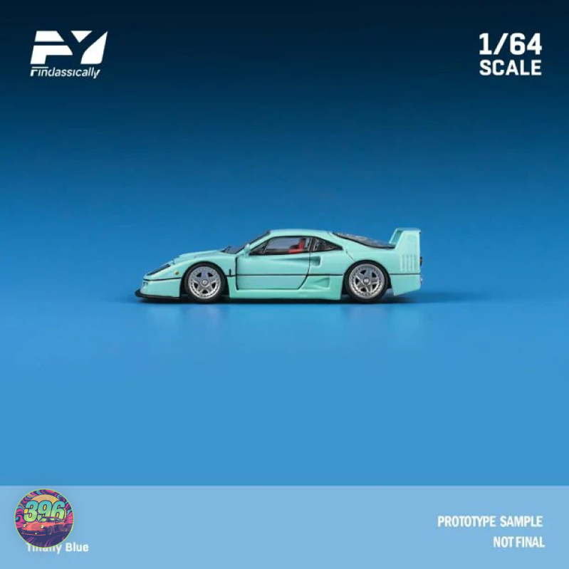 Finclassically Ferrari F40 in Gulf Blue 1:64 Diecast Model [PRELOVED]