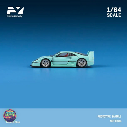 Finclassically Ferrari F40 in Gulf Blue 1:64 Diecast Model [PRELOVED]