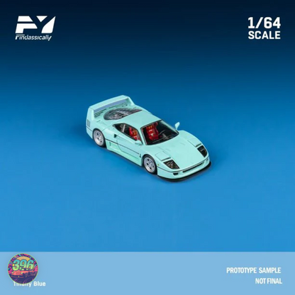 Finclassically Ferrari F40 in Gulf Blue 1:64 Diecast Model [PRELOVED]