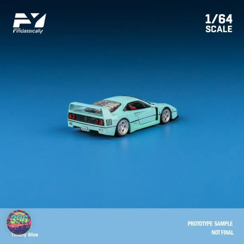 Finclassically Ferrari F40 in Gulf Blue 1:64 Diecast Model [PRELOVED]