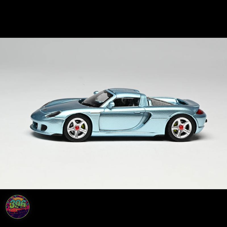 FunnyModel Porsche Carrera GT with Opening Engine Bay in Gulf Blue 1:64 Diecast Model