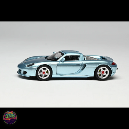 FunnyModel Porsche Carrera GT with Opening Engine Bay in Gulf Blue 1:64 Diecast Model