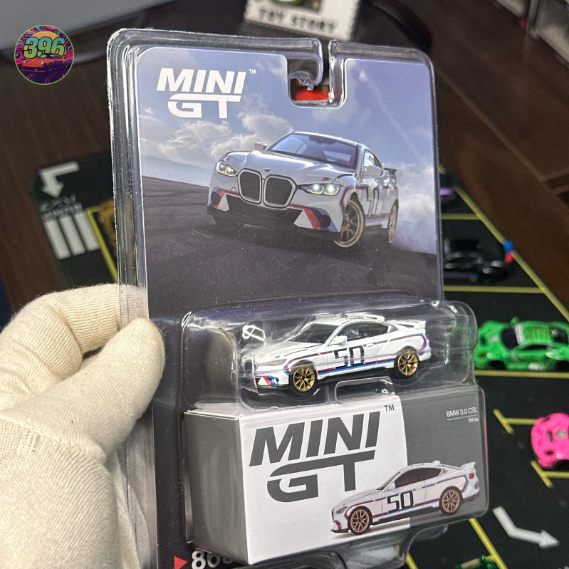 Mini GT BMW 3.0 CSL 1:64 Diecast - 50th Anniversary Livery [Blister]