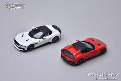 [PRE-ORDER] Phantom Knight - Ferrari 12 Cilindri Spider with Opening Hood in Red & White – 1:64 Phantom Knight Diecast Model PK-64-1304A