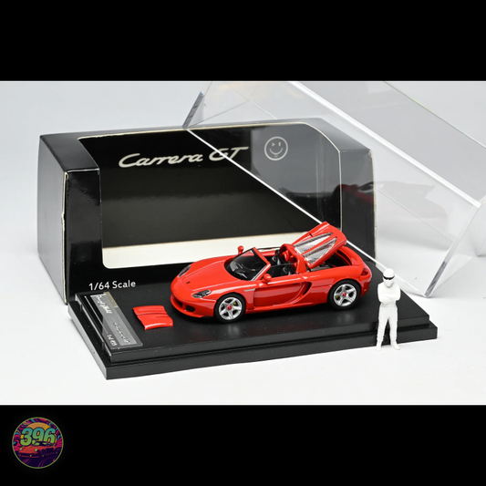 FunnyModel Porsche Carrera GT with Opening Engine Bay in Guards Red 1:64 Diecast Model