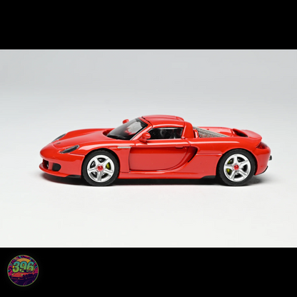 FunnyModel Porsche Carrera GT with Opening Engine Bay in Guards Red 1:64 Diecast Model