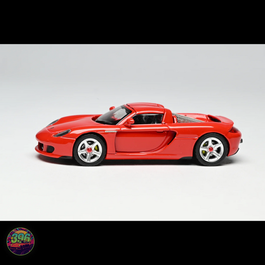 FunnyModel Porsche Carrera GT with Opening Engine Bay in Guards Red 1:64 Diecast Model