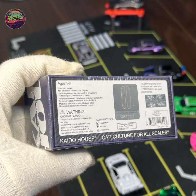 Mini GT - BMW M3 Blue V1 1:64 Diecast - Kaido House Series